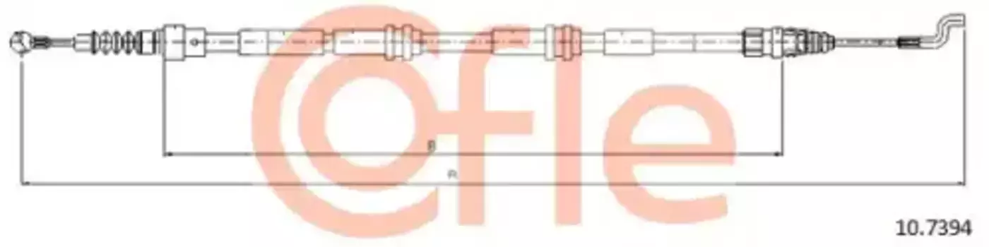Трос ручного тормоза COFLE 92.10.7394