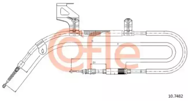 Трос ручного тормоза COFLE 92.10.7482