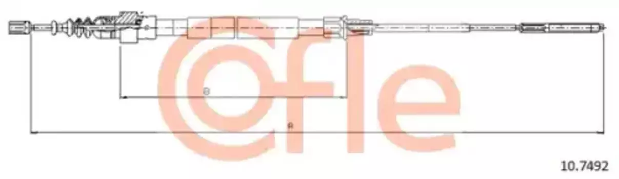Трос ручного тормоза COFLE 92.10.7492
