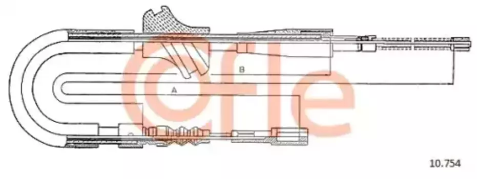 Трос ручного тормоза COFLE 92.10.754