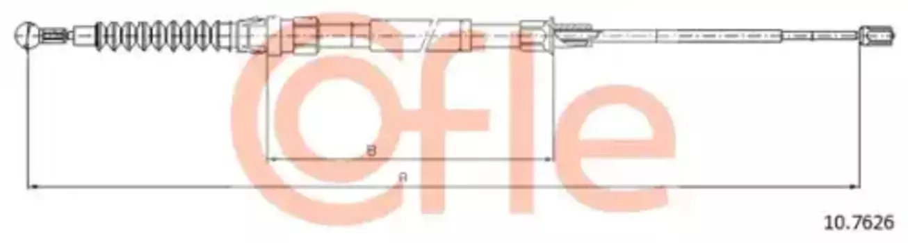 Трос ручного тормоза COFLE 92.10.7626