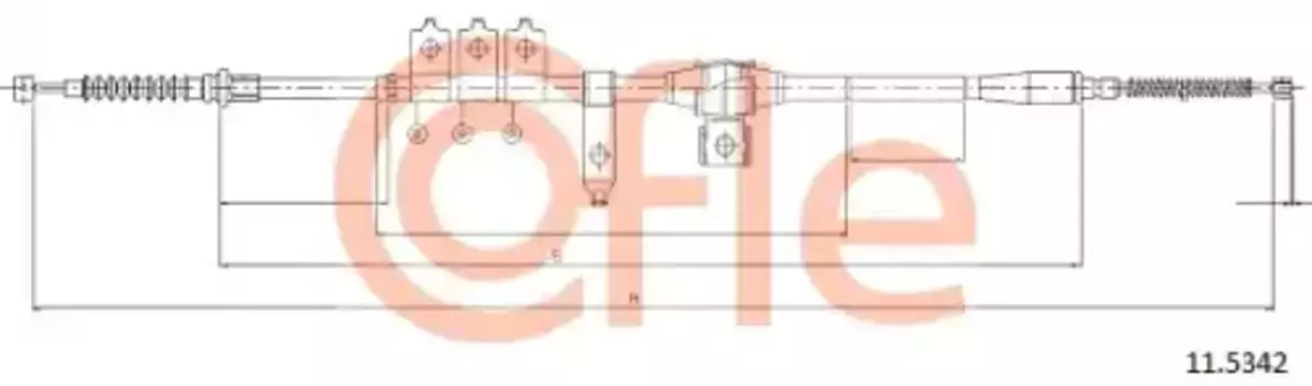 Трос ручного тормоза COFLE 92.11.5342