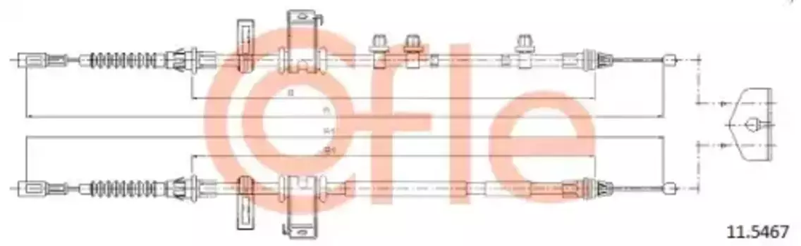 Трос ручного тормоза COFLE 92.11.5467