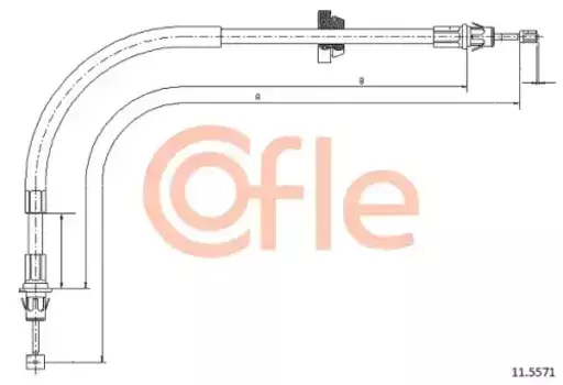 Трос ручного тормоза COFLE 92.11.5571