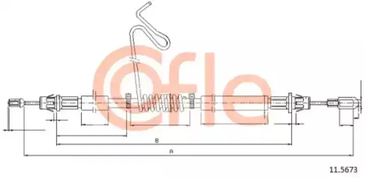 Трос ручного тормоза COFLE 92.11.5673