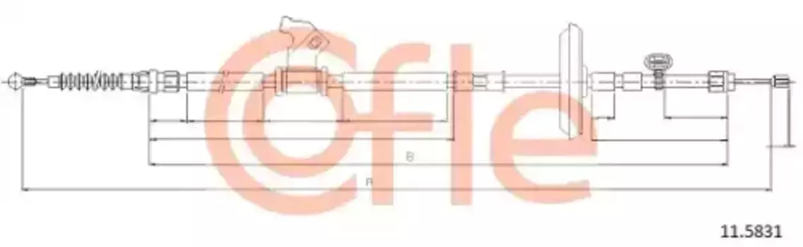 Трос ручного тормоза COFLE 92.11.5831