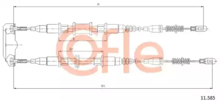 Трос ручного тормоза COFLE 92.11.585