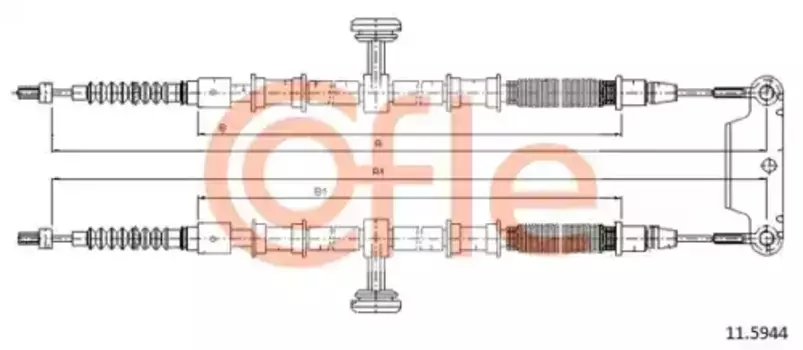 Трос ручного тормоза COFLE 92.11.5944
