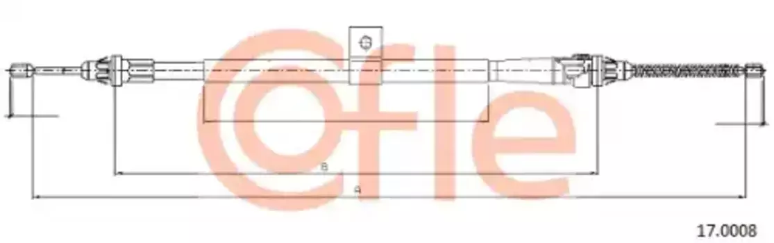 Трос ручного тормоза COFLE 92.17.0008