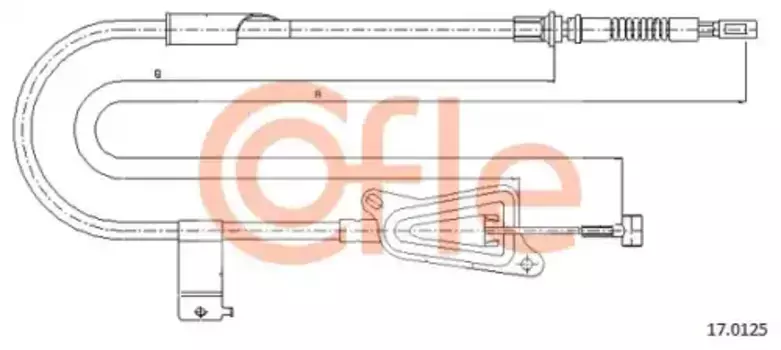 Трос ручного тормоза COFLE 92.17.0125