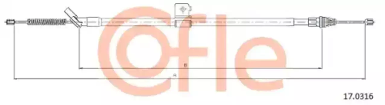 Трос ручного тормоза COFLE 92.17.0316