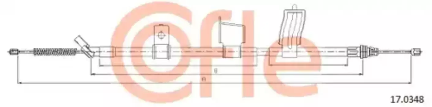 Трос ручного тормоза COFLE 92.17.0348