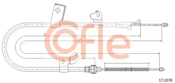 Трос ручного тормоза COFLE 92.17.1076