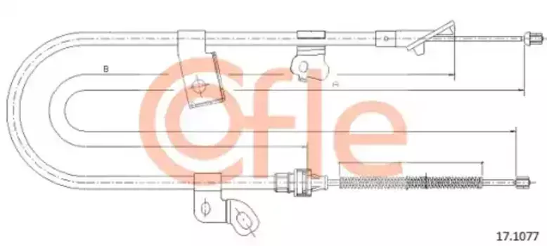 Трос ручного тормоза COFLE 92.17.1077