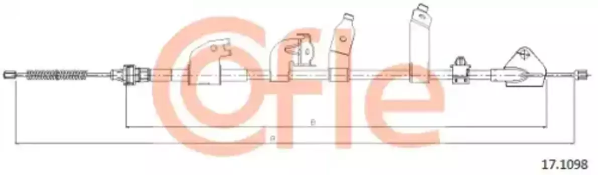 Трос ручного тормоза COFLE 92.17.1098