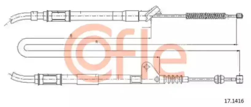 Трос ручного тормоза COFLE 92.17.1416