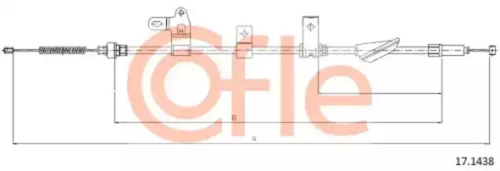 Трос ручного тормоза COFLE 92.17.1438