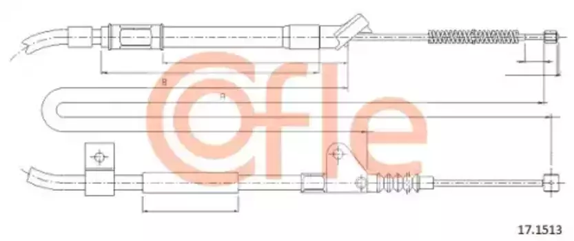Трос ручного тормоза COFLE 92.17.1513