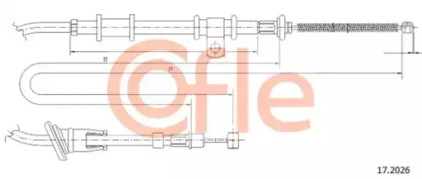 Трос ручного тормоза COFLE 92.17.2026