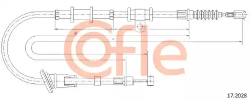 Трос ручного тормоза COFLE 92.17.2028