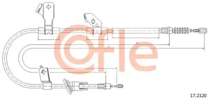 Трос ручного тормоза COFLE 92.17.2120