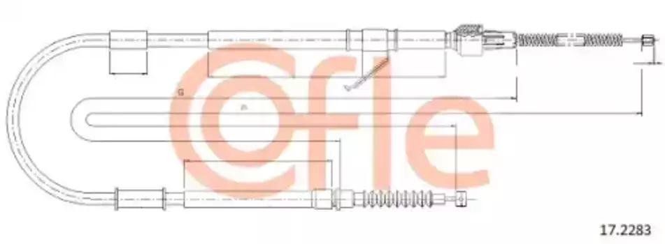 Трос ручного тормоза COFLE 92.17.2283