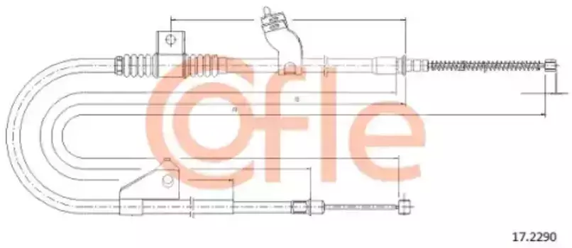 Трос ручного тормоза COFLE 92.17.2290
