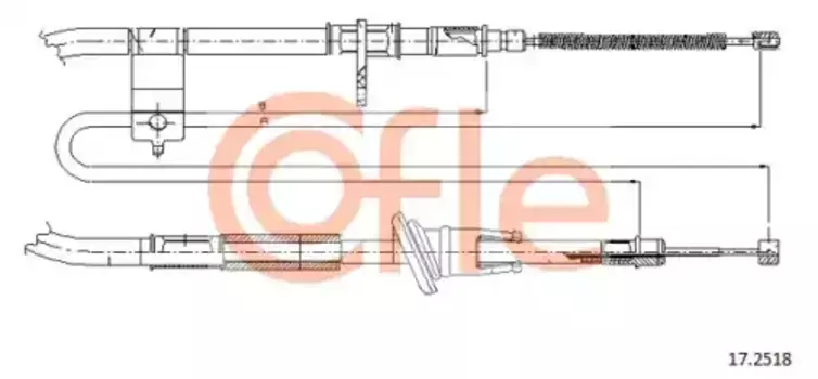 Трос ручного тормоза COFLE 92.17.2518