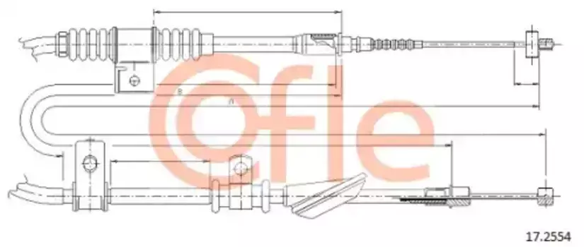 Трос ручного тормоза COFLE 92.17.2554