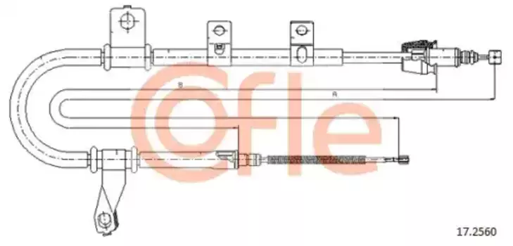 Трос ручного тормоза COFLE 92.17.2560