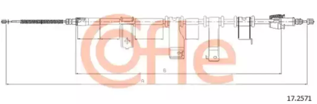Трос ручного тормоза COFLE 92.17.2571