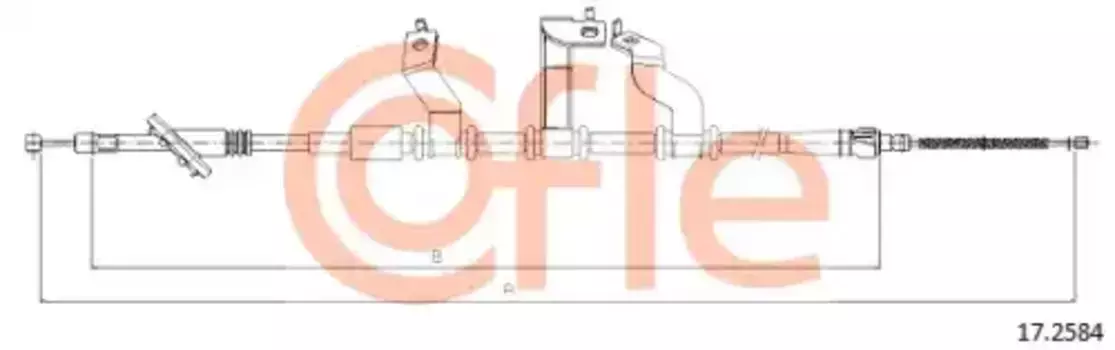 Трос ручного тормоза COFLE 92.17.2584