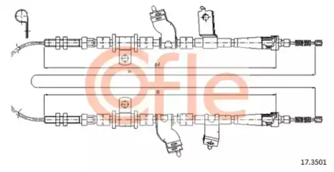 Трос ручного тормоза COFLE 92.17.3501