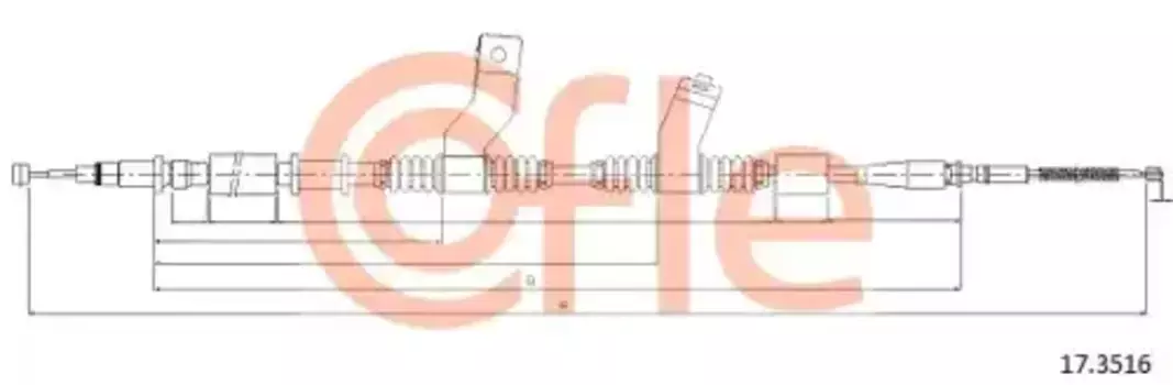 Трос ручного тормоза COFLE 92.17.3516