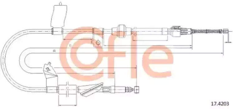 Трос ручного тормоза COFLE 92.17.4203