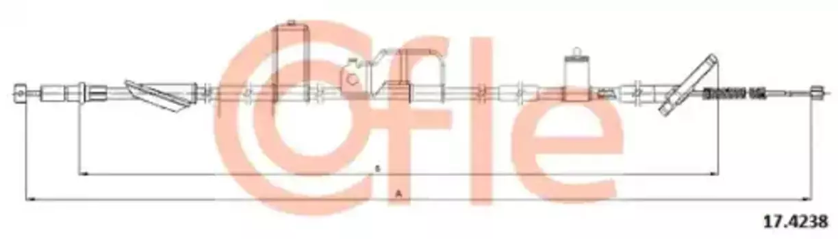 Трос ручного тормоза COFLE 92.17.4238