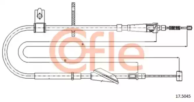 Трос ручного тормоза COFLE 92.17.5045