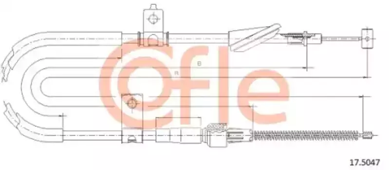 Трос ручного тормоза COFLE 92.17.5047