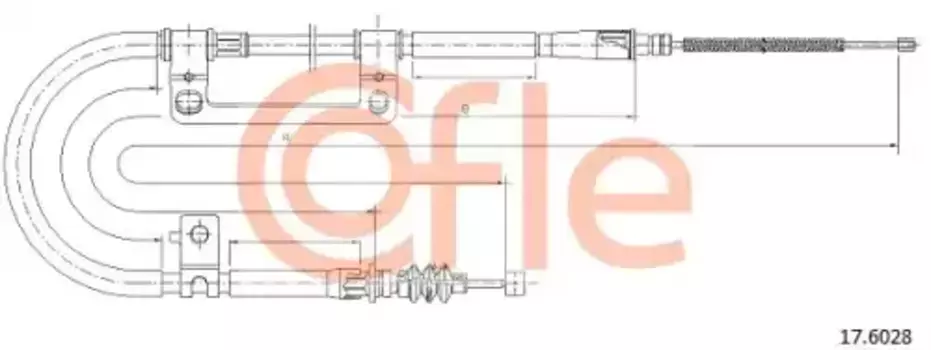 Трос ручного тормоза COFLE 92.17.6028