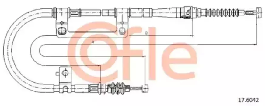 Трос ручного тормоза COFLE 92.17.6042