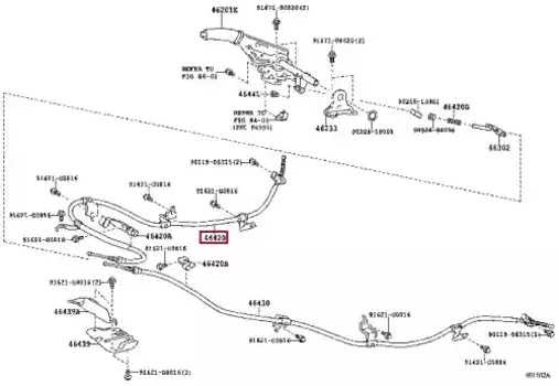 Трос ручного тормоза TOYOTA / LEXUS 4642060112