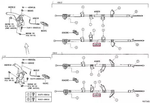 Трос ручного тормоза TOYOTA / LEXUS 46430-42140