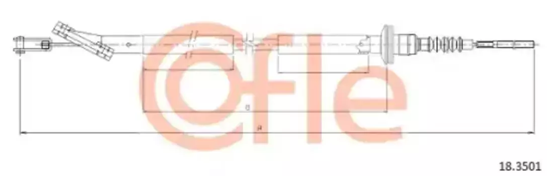 Трос сцепления COFLE 92.18.3501