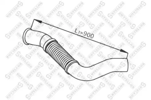 труба глушителя! перед с гофрой\MB Actros, Axor 82-03722-SX STELLOX
