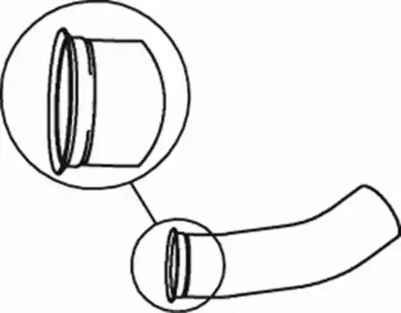 труба глушителя! приемная d127 1-изг.\RVI PREMIUM Euro III DXi 11, 370-450 66124 DINEX