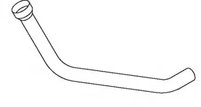 труба глушителя приемная !E-line (упрощ. версия) плечи 650+800+200 2-изг \Scania 113 DSC11