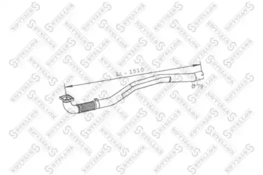 труба глушителя! с гофрой L=1510 5-изг.\ IVECO EuroCargo 82-03710-SX STELLOX