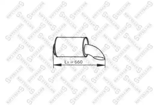 труба глушителя! выхлопная\RVI PREMIUM/Magnum, Volvo FL/FM/FH 82-03771-SX STELLOX