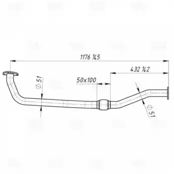 труба приемная!\ Daewoo Nexia 16V дв. V15L 95> ERP 0516 TRIALLI
