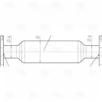Труба соед. алюм. (вставка вместо кат-ра) для а/м Chevrolet Lacetti (04-) со стронгером (EC ECP 0513 TRIALLI